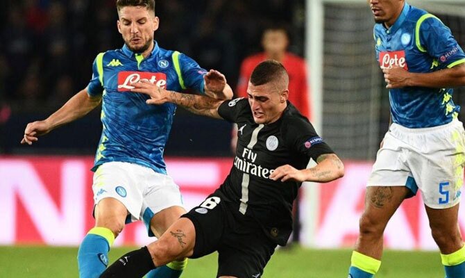 Napoli vs PSG Champions League