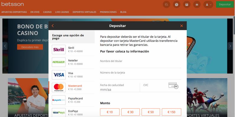 Opción de pago Mastercard