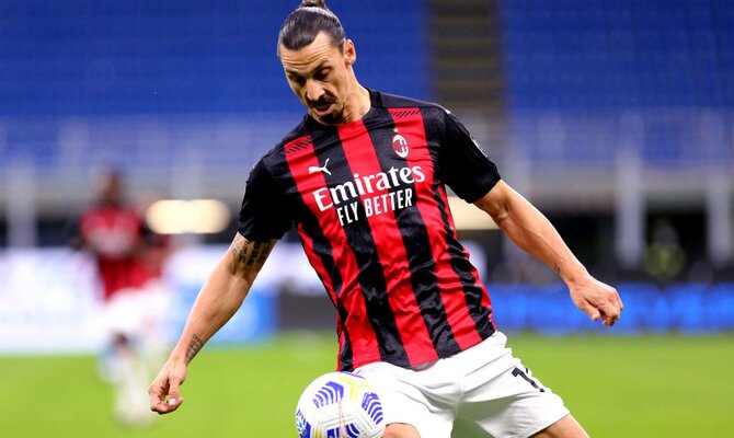 Zlatan Ibrahimovic Milan vs Roma