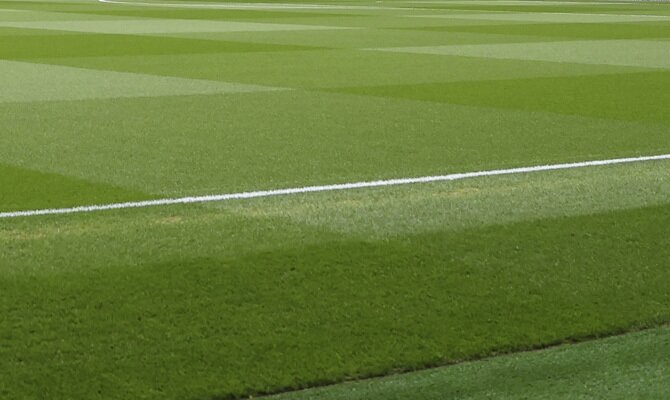 El terreno de juego en, la imagen, está listo para el Peñarol vs Sport Huancayo. Revisa las cuotas