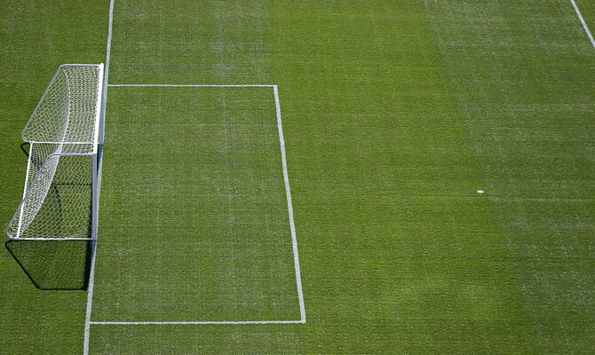 Imagen de una portería y el área. Cuotas y pronósticos Carlos Mannucci vs Alianza Lima, Liga 1.
