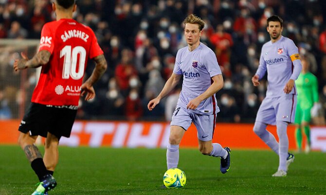 Frenkie de Jong del Barcelona en partido contra el Mallorca