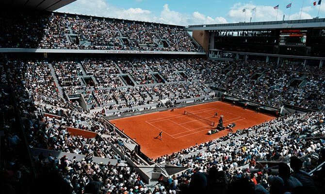 La panorámica de la cancha Philippe-Chatrier en la final de Roland Garros 2022