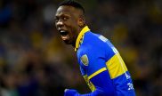 Luis Advíncula celebra un gol de Boca Juniors en la Libertadores 2023