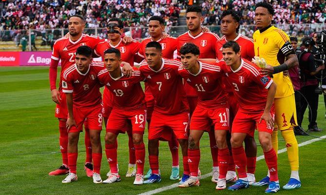 El equipo de la Selección Peruana que perdió ante Bolivia