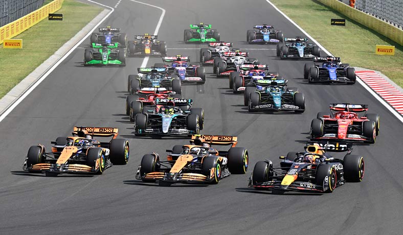 Piastri, Norris y Verstappen adelante en el GP de Hungria
