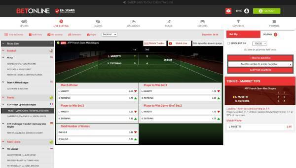 BetOnline en directo